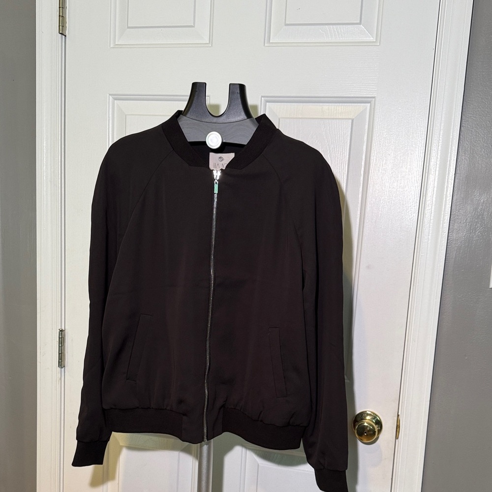 Lila Rose Classic Black Bomber Jacket